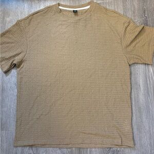 NFINITY Tan Textured Short-Sleeve Crewneck Shirt